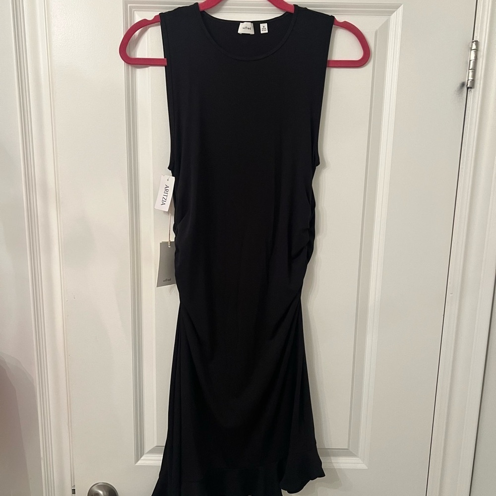 Wilfred Asymmetrical Sleeveless Dress in Black - Picture 2 of 3